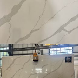 My quartz slab in the factory.
