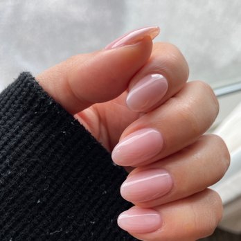 Sassy Nails Care - Powder overlay almond shaped nails - Nail Salons Near Me - San Francisco, California