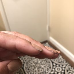 He filed the nail polish and didn't bother fixing it He filed the nail polish and didn't bother fixing it