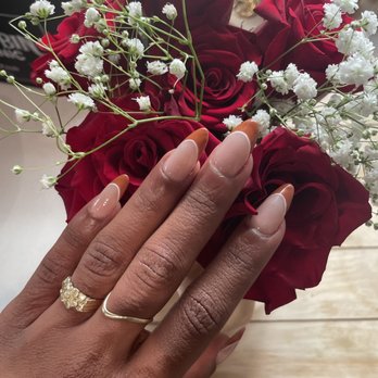 File + Style - Be sure to book French tip with design to get the extra line under, its an additional fee! - Nail Salons Near Me - Oakland, California File + Style - Be sure to book French tip with design to get the extra line under, its an additional fee! - Nail Salons Near Me - Oakland, California