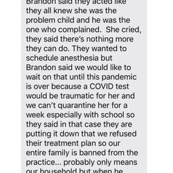 White & Johnson Pediatric Dentistry - This is what happened when they gave a second chance after they apologized