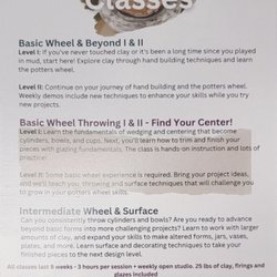 Centered Clay Studio - Brochure #1 of 2