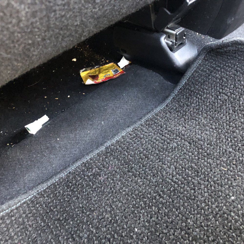 Cobblestone Auto Spa - Under my seat after "vacuuming" - Auto Detailing Near Me - Gilbert, Arizona