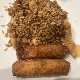 Egg rolls & shrimp fried rice Egg rolls & shrimp fried rice