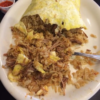 Aloha Kitchen - Inside the adobo fried rice omelette - Hawaiian Near Me - Las Vegas, Nevada
