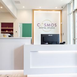 Cosmos Dental Studio - Lobby+ logo wall