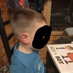 Charlotte and Addison's Barbershop and Salon - Horrible blending/fading. You can see the lines of the clippers. Too short. Depressing.