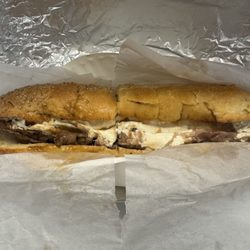Hot Roast Beef, Mozzarella Cheese and Gravy Sandwich