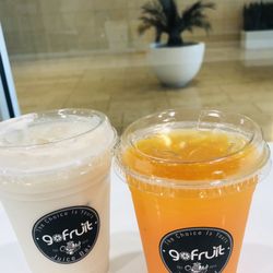 Gofruit Juice Bar - Coconut horchata and mango lemonade