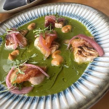 Oria - Salmon chili verde - Mediterranean Near Me - Austin, Texas
