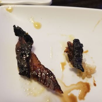 Sato Sushi - Pieces of eel from the roll... aka charcoaled eel - Japanese Near Me - Upland, California