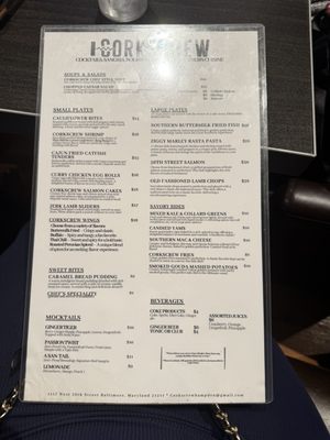 Menu photo 1 Corkscrew Baltimore, MD