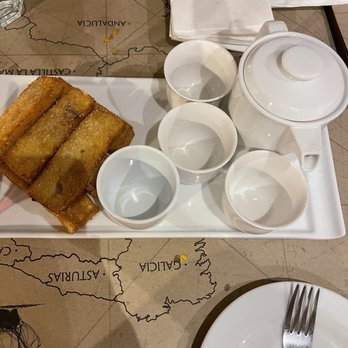 Bistro Madrid - French toast (supposed to be Churros) with melted chocolate - Bistros Near Me - Taguig, NCR