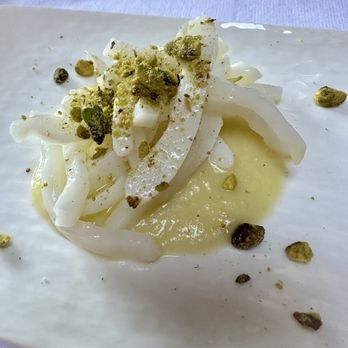 Rio Bistrot - Cod with crème sauce and pistachios - Italian Near Me - Riomaggiore, SP