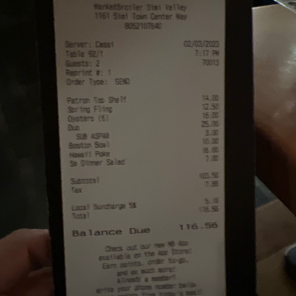 MB Grille - Sir charge still? Covid is over so not sure why they still charge this . No other restraint has this anymore ! - New American Near Me - Simi Valley, California MB Grille - Sir charge still? Covid is over so not sure why they still charge this . No other restraint has this anymore ! - New American Near Me - Simi Valley, California