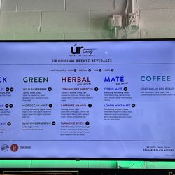UR Teas Modern Tea Brewing - Their regular menu.