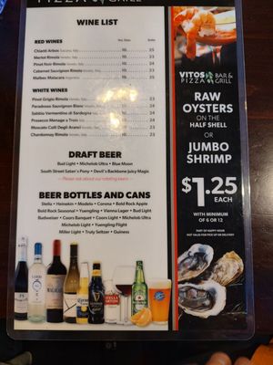 Menu photo 5 Vito's Pizza Bar & Grill Amherst, VA Menu photo 5 Vito's Pizza Bar & Grill Amherst, VA