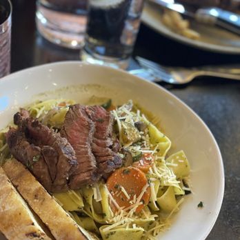 The Delft Bistro - Pasta with steak - New American Near Me - Marquette, Michigan The Delft Bistro - Pasta with steak - New American Near Me - Marquette, Michigan