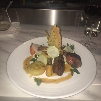 Seasons Restaurant - The 4th course. Lam rack with vegetables. - New American Near Me - Carlsbad, California Seasons Restaurant - The 4th course. Lam rack with vegetables. - New American Near Me - Carlsbad, California