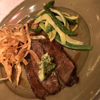 Chez Panisse - Grass-fed beef sirloin with shoestring potatoes. - New American Near Me - Berkeley, California Chez Panisse - Grass-fed beef sirloin with shoestring potatoes. - New American Near Me - Berkeley, California