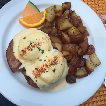 The Fork At Agate Bay - Huge piece of ham on the eggs Benedict !! Yum:) - New American Near Me - Bellingham, Washington The Fork At Agate Bay - Huge piece of ham on the eggs Benedict !! Yum:) - New American Near Me - Bellingham, Washington