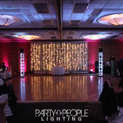 Party People Entertainment - Twinkle Backdrop, Elite DJ Package, Uplighting