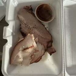 The Hut - Sliced brisket and sliced turkey