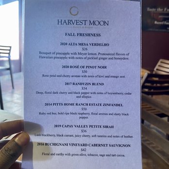 Harvest Moon Winery - Tasting menu - Wineries Near Me - Santa Rosa, California Harvest Moon Winery - Tasting menu - Wineries Near Me - Santa Rosa, California