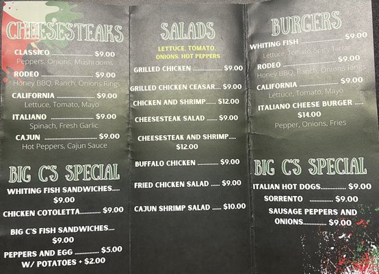 Menu photo 5 Big C’s Italian Grill Scotch Plains, NJ