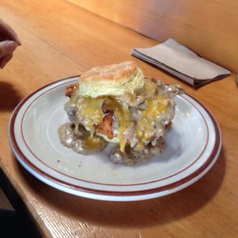 Pine State Biscuits - Chicken, bacon, gravy biscuit. Yum - Southern Near Me - Portland, Oregon