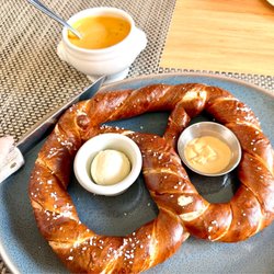 Kaiserhof German American Restaurant - Big pretzel with Beer Cheese Sauce