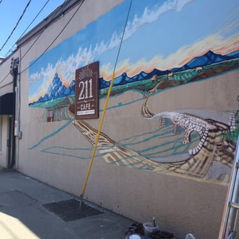 211 Cafe - And a mural in the outside of building - Coffee & Tea Near Me - Bentonville, Arkansas