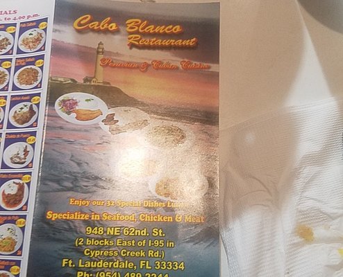 Menu photo 3 Cabo Blanco Restaurant Fort Lauderdale, FL