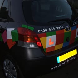 Elmer Driving - Rear view of the Yaris