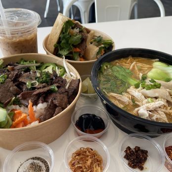 A Noodle Story - Char beef vermicelli, red curry ramen and char beef bahn mi. Viet coffee - Noodles Near Me - Temecula, California