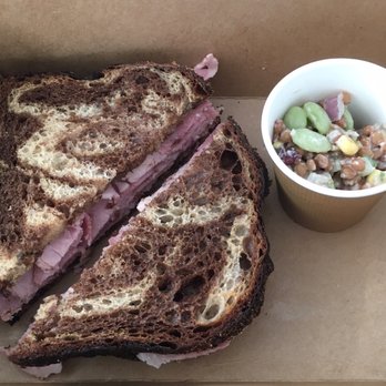 Leviathan Bakehouse - Jambon beurre on marble rye with grain salad - Bakeries Near Me - Indianapolis, Indiana