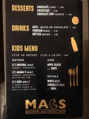 Menu photo 1 MACS Macaroni and Cheese Shop Appleton, WI