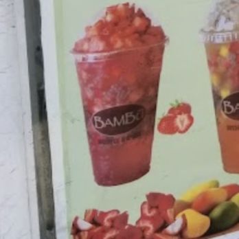 Bambu - Strawberry fruit tea they have pictured at the shop - Coffee & Tea Near Me - San Jose, California Bambu - Strawberry fruit tea they have pictured at the shop - Coffee & Tea Near Me - San Jose, California
