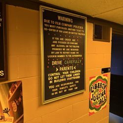 Lynn Drive-in Movie Theater - Concession Stand Information Sign