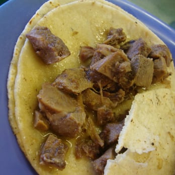 El Trompito Taquería - Lengua Up Close from Taqueria El Trompito February 22nd 2014. - Mexican Near Me - Denver, Colorado