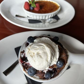 3rd & Cherry - Blueberry cobbler and crème brûlée - Seafood Near Me - Macon, Georgia