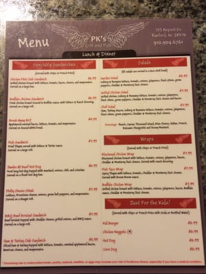 Menu photo 6 PK's Grill And Pub Raeford, NC Menu photo 6 PK's Grill And Pub Raeford, NC