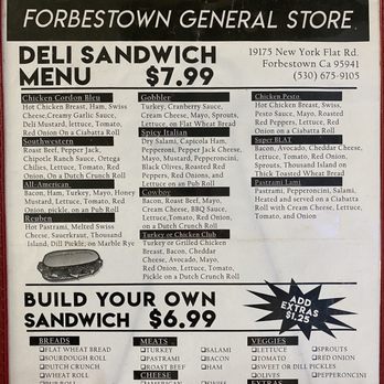 Forbestown General Store - Menu - Grocery Near Me - Forbestown, California Forbestown General Store - Menu - Grocery Near Me - Forbestown, California
