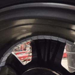 NTB-National Tire & Battery - One example of too much, and incorrectly placed weights. All 4 wheels had something like this