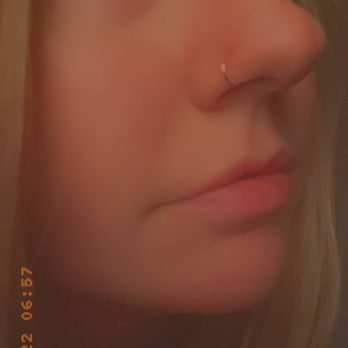 Infinity 13 Studios Denton - Day after replacing my original nose piercing with this adorable hoop! - Piercing Near Me - Denton, Texas