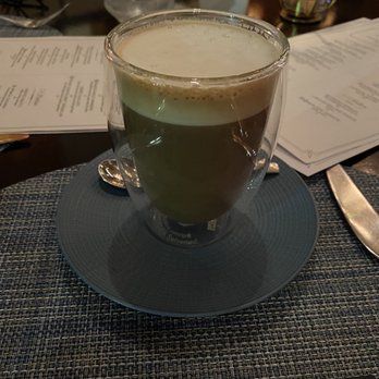 The Blvd - Decaf latte soymilk - New American Near Me - Beverly Hills, California