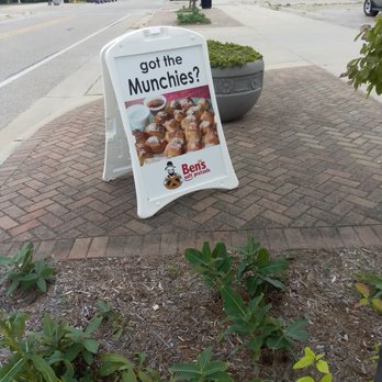 Ben's Soft Pretzels - a sign on the sidewalk - Pretzels Near Me - Benton Harbor, Michigan