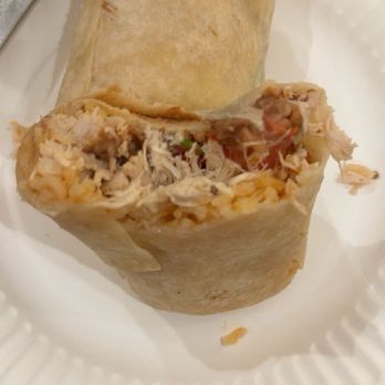 Taqueria Mi Burrito - Inside the regular chicken burrito - Tacos Near Me - Alameda, California Taqueria Mi Burrito - Inside the regular chicken burrito - Tacos Near Me - Alameda, California