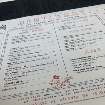 BeetleCat - Menu - Seafood Near Me - Atlanta, Georgia BeetleCat - Menu - Seafood Near Me - Atlanta, Georgia