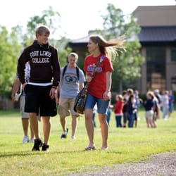 Fort Lewis College - Students walk to classes from West Hall.